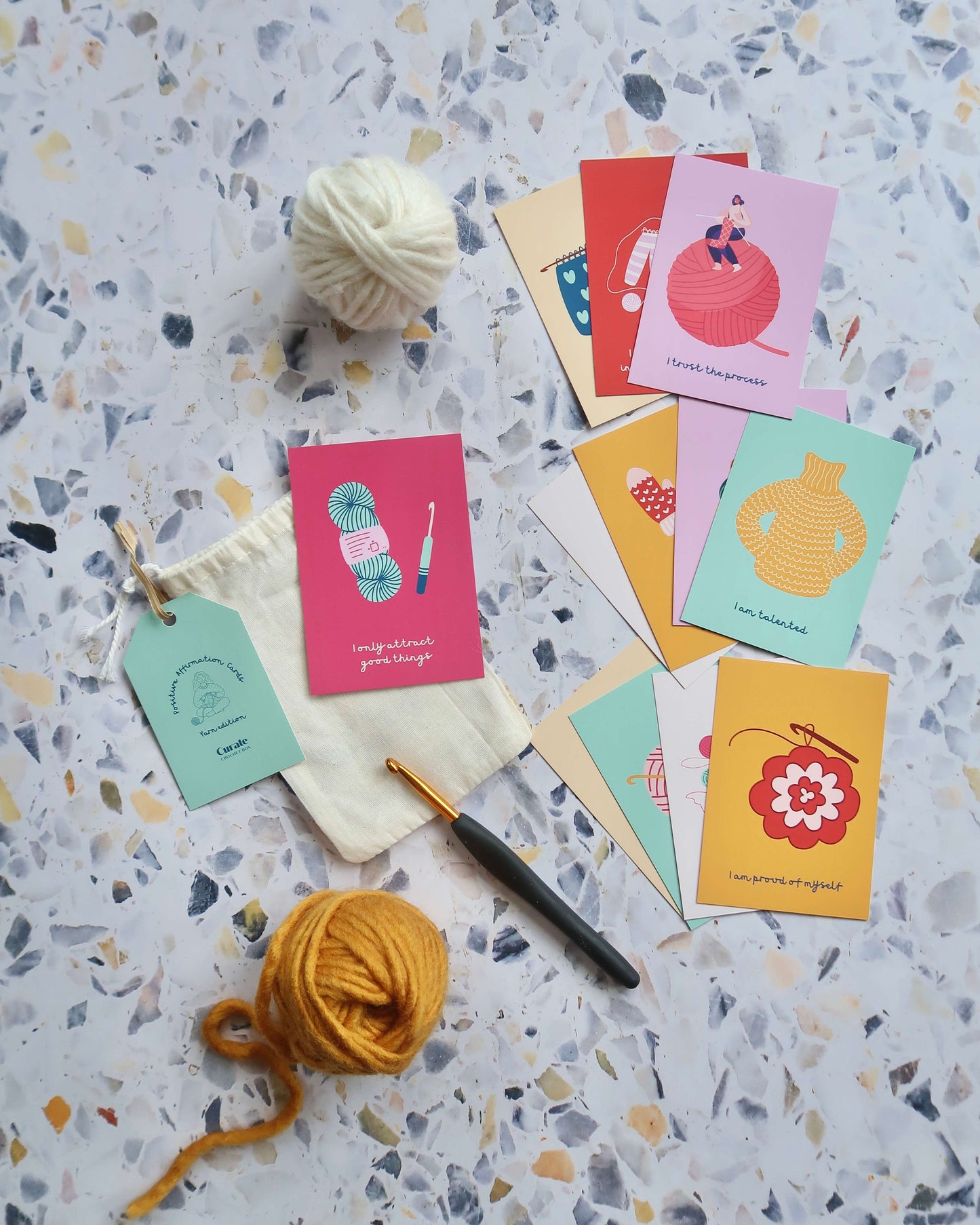 Positive Affirmation Cards - Yarn Edition!