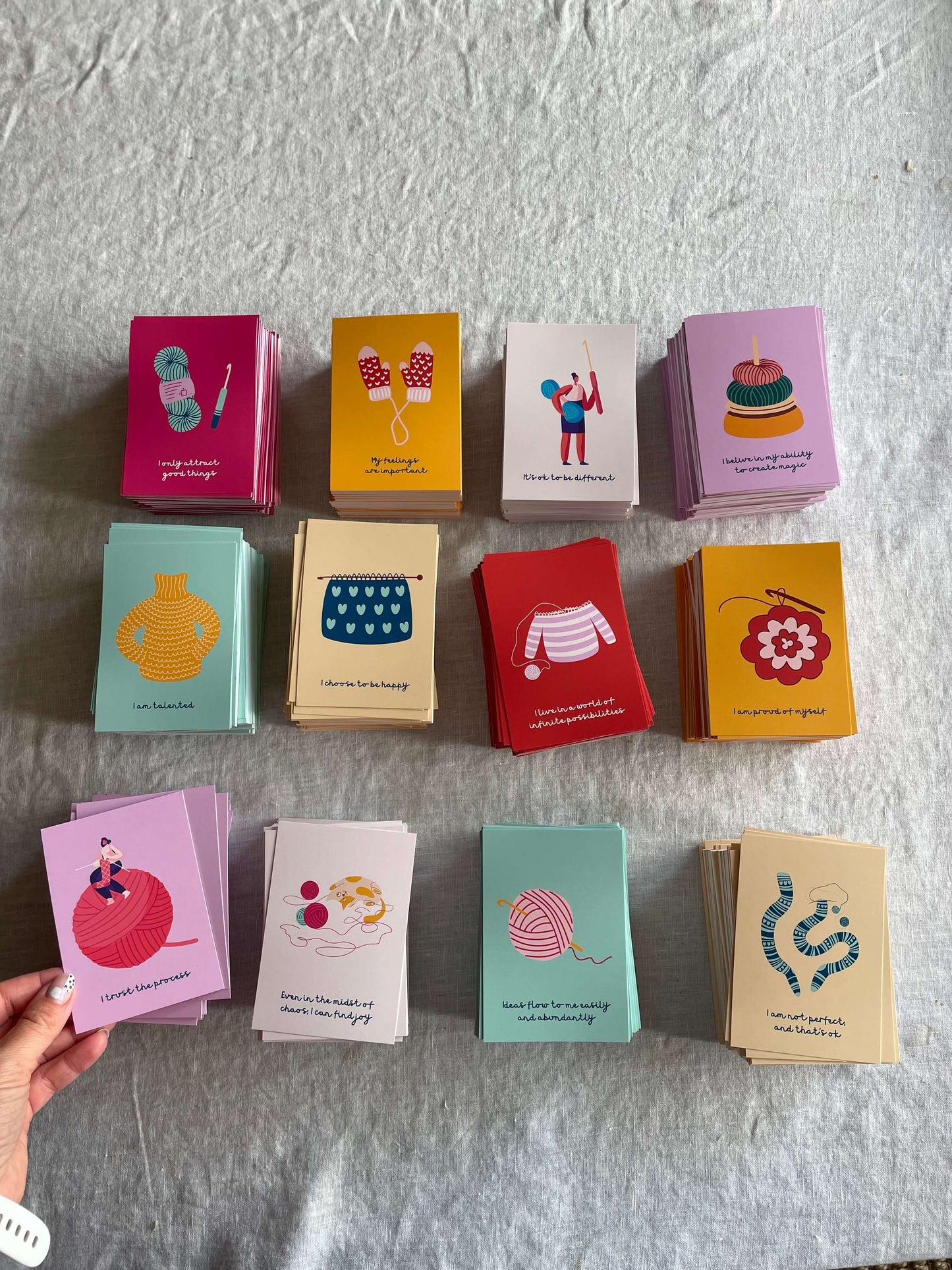 Positive Affirmation Cards - Yarn Edition!