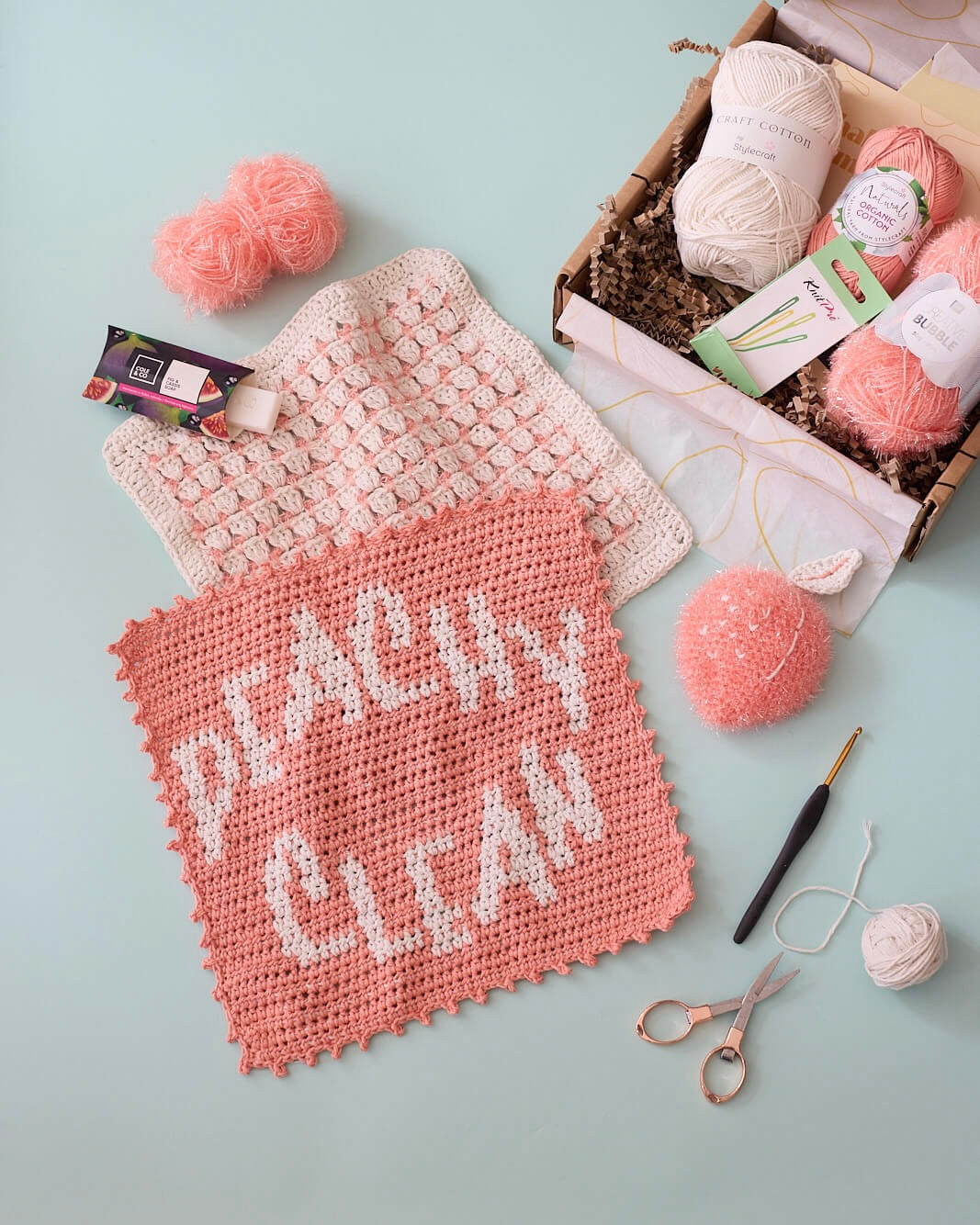 Peachy Clean Kit and Pattern