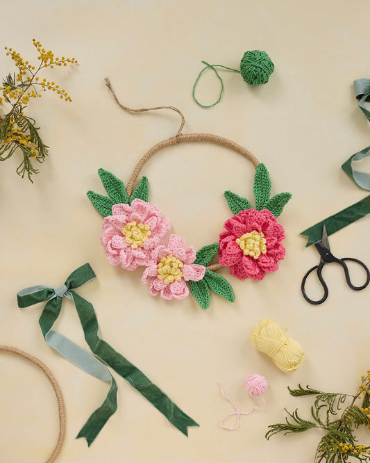 Peony Season Wreath Pattern