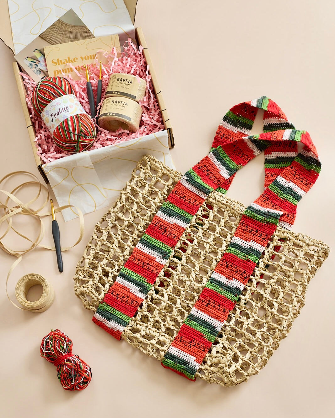 Watermelon Sugar Bag Crochet Kit or Pattern