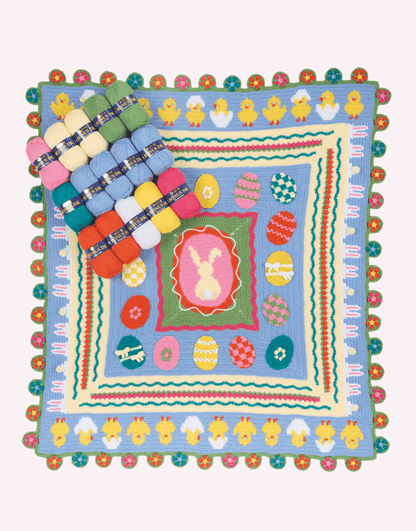 Easter Egg Blanket Yarn Pack, Free Pattern & Video