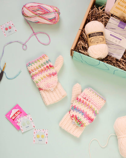 Winter Wellness Mittens Crochet Kit