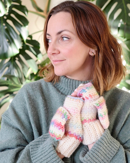 Winter Wellness Mittens Crochet Kit