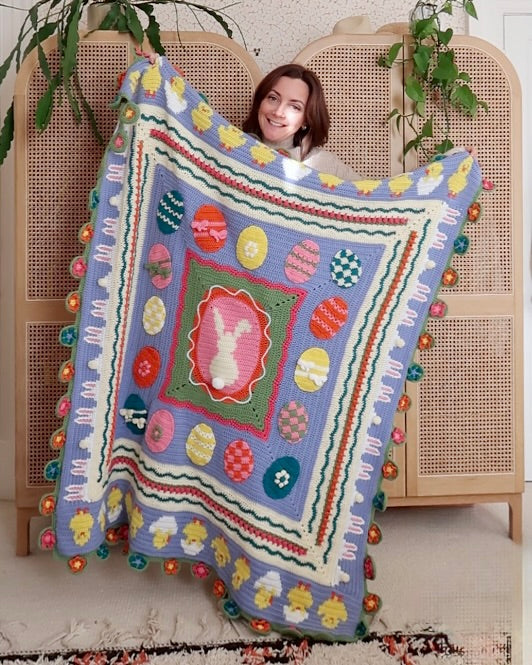 Easter Egg Blanket Yarn Pack, Free Pattern & Video