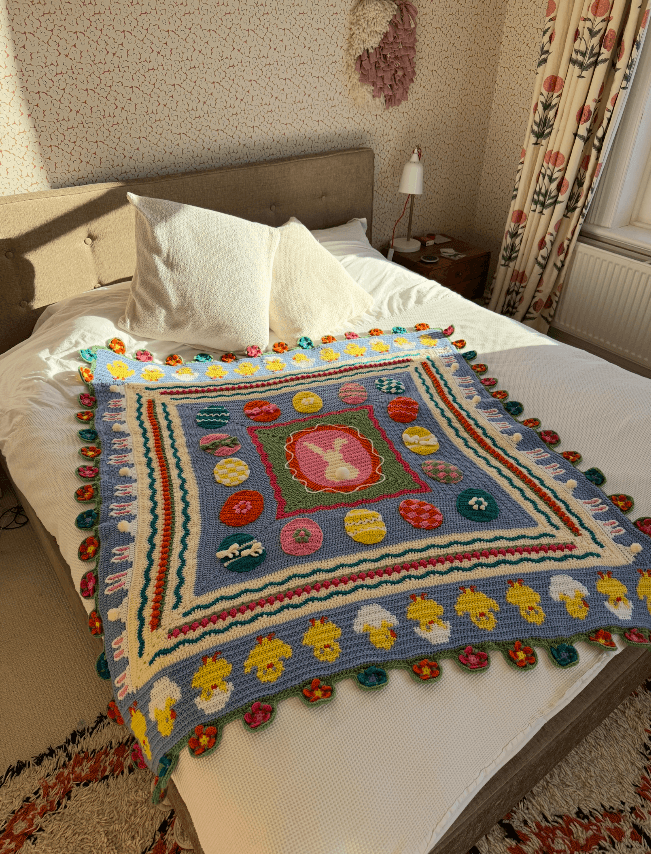 Easter Egg Blanket Yarn Pack, Free Pattern & Video