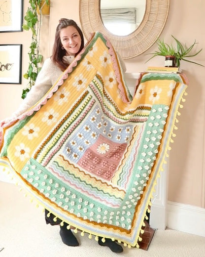 Blossom and Buds Blanket yarn pack & free pattern