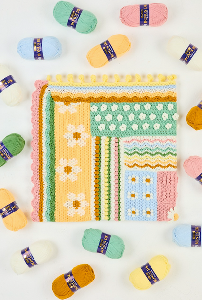 Blossom and Buds Blanket yarn pack & free pattern