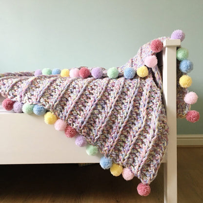 The Rainbow Pom Pom Crochet Blanket – DaisyGardenCrochet