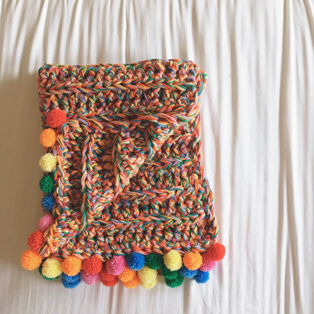 Crochet Rainbow Blanket and Cushion Crochet Pattern